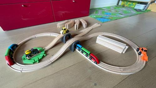 Treinbaan, Kinderen en Baby's, Speelgoed | Houten speelgoed, Zo goed als nieuw, Overige typen, Ophalen