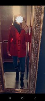 Rode winterjas, jas, mantel, coat, wol, wollen jas, rood, Kleding | Dames, Jassen | Winter, Ophalen of Verzenden, Gedragen, Rood