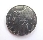 Oostenrijk 10 Schilling 1958 zilveren munt., Ophalen of Verzenden, Oostenrijk, Zilver