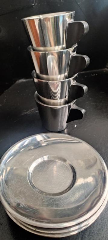 Ikea RVS mokka- of expressokopjes, 4 stuks. beschikbaar voor biedingen