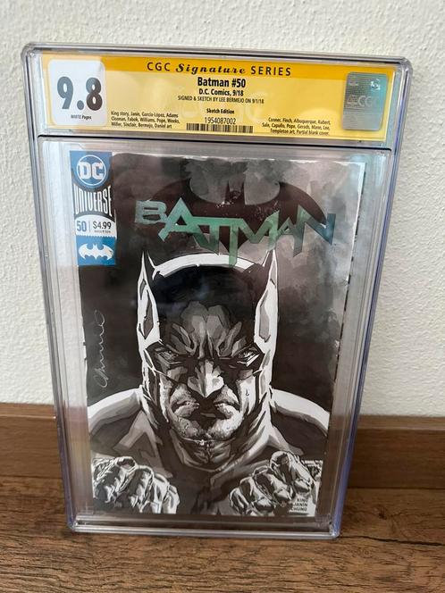 Batman #50 cgc 9,8 lee bermejo sketch art hot toys, Boeken, Strips | Comics, Nieuw, Eén comic, Amerika, Ophalen of Verzenden