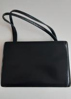 Zwarte echt leren tas met suede binnenvoering, Ophalen of Verzenden, 40 tot 60 cm, 30 cm of meer, Minder dan 35 cm