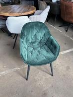 Eetkamerstoel velvet groen !outlet korting!, Ophalen, Kunststof, Overige kleuren, Zo goed als nieuw
