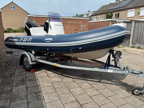 Brig Falcon 450 DeLuxe met 40pk Mercury Pro, Watersport en Boten, Rubberboten, Overige materialen, Minder dan 70 pk, Benzine, Ophalen