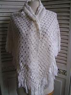 vintage witte gehaakte stola nr Gg 729, Verzenden, Zo goed als nieuw, Maat 46/48 (XL) of groter, Sjaal