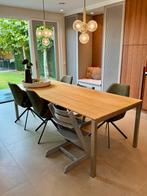 Goossens Eettafel Air 240x100 Eiken/RVS - Zo goed als nieuw!, Ophalen, 100 tot 150 cm, 200 cm of meer, Zo goed als nieuw