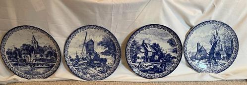 Delftsblauwe borden, de 4 jaargetijden, Huis en Inrichting, Woonaccessoires | Overige, Zo goed als nieuw, Ophalen of Verzenden