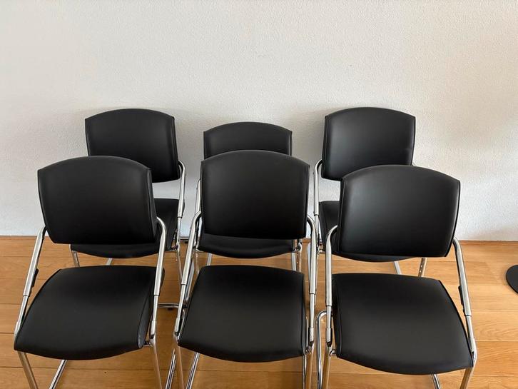 6 eetkamerstoelen van Now! by Hülsta, Huis en Inrichting, Stoelen, Zo goed als nieuw, Vijf, Zes of meer stoelen, Metaal, Zwart