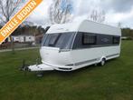 Hobby De Luxe 495 UL Enkele bedden Mover Voortent, Caravans en Kamperen, Bedrijf, Rondzit, Hordeur, 4 tot 5 meter