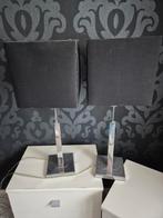 2 Nachtkastlampjes, Huis en Inrichting, Lampen | Tafellampen, Ophalen of Verzenden, Metaal, Modern, Minder dan 50 cm