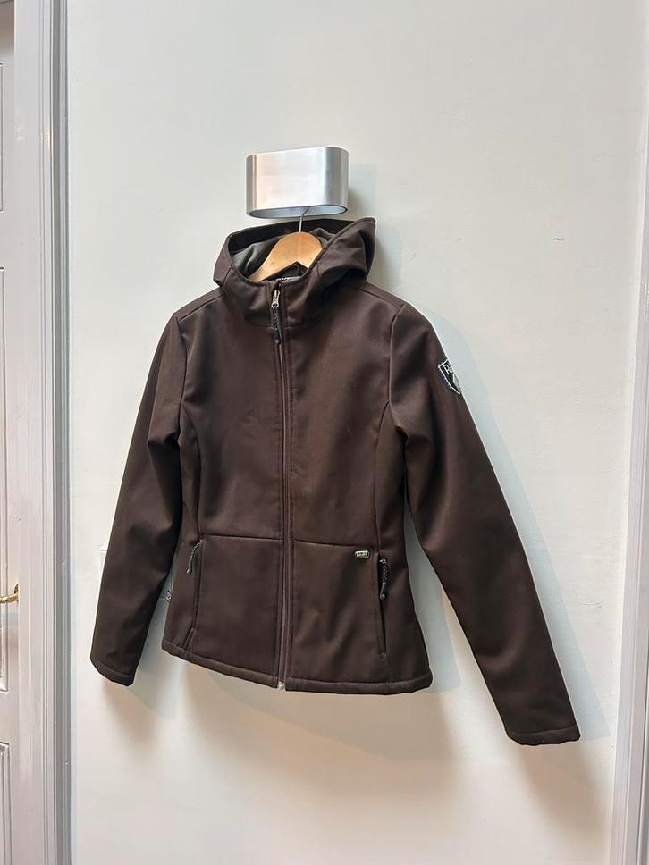 Bruine warme winter softshell jas, Kleding | Dames, Jassen | Winter, Zo goed als nieuw, Maat 36 (S), Bruin, Ophalen of Verzenden