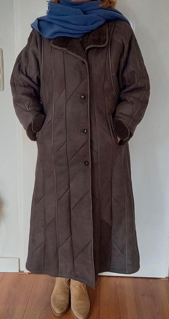 Bruin/taupe leren Lammy - Striwa, Kleding | Dames, Jassen | Winter, Gedragen, Maat 42/44 (L), Bruin, Ophalen of Verzenden