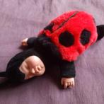 Twee ANNE GEDDES Poppen Ladybug en Butterfly Beanbags, Verzenden, Gebruikt, Pop