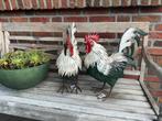 Nieuw leuke set levensgrote metalen kippen hanen, Ophalen of Verzenden, Nieuw