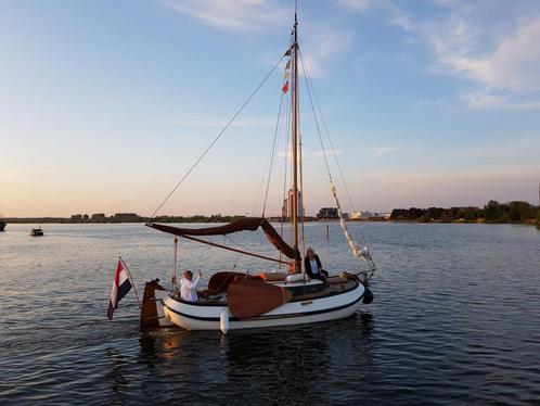 Gildeboeier zeilboot platbodem te koop, Watersport en Boten, Kajuitzeilboten en Zeiljachten, Gebruikt, Polyester, 6 tot 9 meter