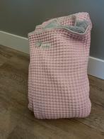 Koeka Ledikant Deken Roze/Grijs - Wafel & Teddy, Ophalen of Verzenden, Gebruikt, 85 tot 100 cm, Deken