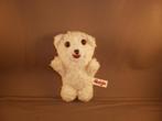 robijn beertje mini wit wollig rode tong/lippen zwarte neus, Kinderen en Baby's, Ophalen of Verzenden, Zo goed als nieuw, Beer