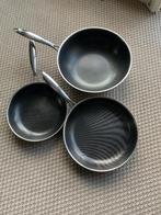 Onyx koekenpannen st 24/28/30, Ophalen of Verzenden, Zo goed als nieuw, Rvs, Keramische plaat