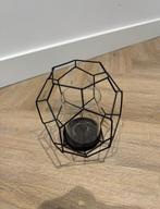 ZGAN mat zwart waxine licht kaars houder windlicht Loods 5, Ophalen of Verzenden, Zwart, Overige materialen, Minder dan 25 cm