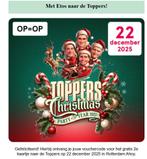 Voucher 2e gratis kaartje toppers 22-dec-2025, Tickets en Kaartjes, Kortingen en Cadeaubonnen, Eén persoon, Kortingsbon, Overige typen