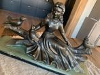 Schouwbeeld At Deco vrouw met vogels GFN 556, Antiek en Kunst, Ophalen