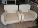 Twee witte fauteuils, Huis en Inrichting, Fauteuils, Ophalen, Gebruikt, Modern, 50 tot 75 cm