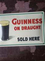 Guinness beer - 203 - GUINNESS  / SOLD HERE !, Ophalen, Nieuw, Reclamebord, Plaat of Schild, Overige merken