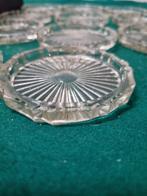 onderzetters kristal glas vintage in doos, Ophalen of Verzenden