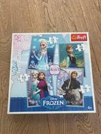 Frozen puzzels 4 in 1, Ophalen of Verzenden, 10 tot 50 stukjes, Zo goed als nieuw, 4 tot 6 jaar