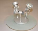 Moderne plafondspot 230V voor 3 lampen, Metaal of Aluminium, Modern, matglas alu, strak, Ophalen of Verzenden, Zo goed als nieuw
