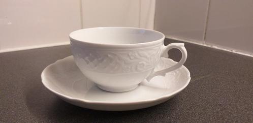 Arzberg kop en schotel,wit,gedecoreerd, Antiek en Kunst, Antiek | Servies los, Ophalen of Verzenden