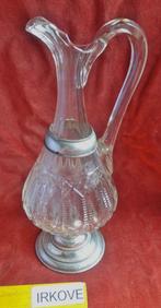 ANTIEK GLAZEN KARAF * Met Zilver *, Antiek en Kunst, Antiek | Glas en Kristal, Verzenden
