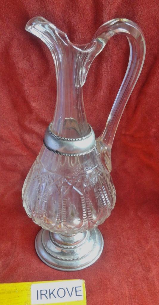 ANTIEK GLAZEN KARAF * Met Zilver *, Antiek en Kunst, Antiek | Glas en Kristal, Verzenden