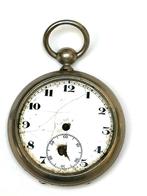 Antiek Beaucourt Zilveren Zakhorloge - Opwinden Binnenkant, Antiek en Kunst, Antiek | Klokken, Ophalen of Verzenden