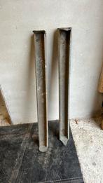 Voerbak kippen 2x zink, Dieren en Toebehoren, Pluimvee | Toebehoren, Ophalen of Verzenden, Zo goed als nieuw, Drinken en Voederen