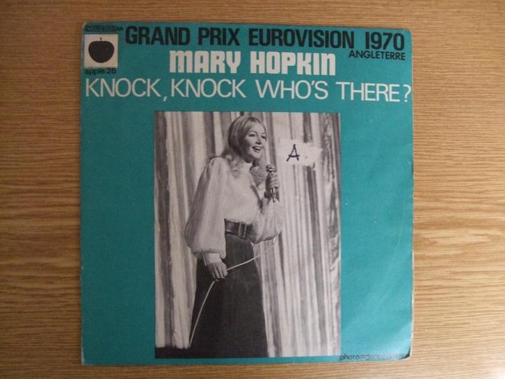 EUROVISION 1970  MARY HOPKIN   KNOCK, KNOCK WHO'S THERE? /, Cd's en Dvd's, Vinyl Singles, Zo goed als nieuw, Single, Pop, 7 inch