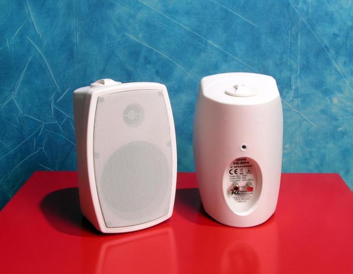 Power Dynamics PD-ISP4 Luidsprekers, Audio, Tv en Foto, Luidsprekers, Gebruikt, Front, Rear of Stereo speakers, 60 tot 120 watt