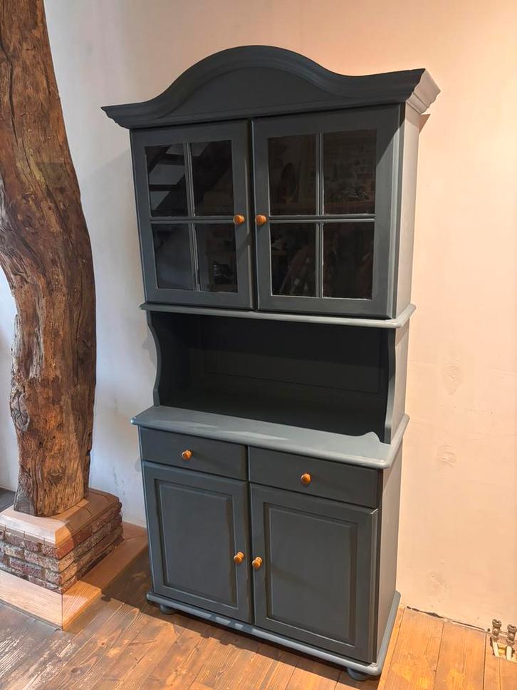 Buffetkast, kleur matte oud blauw., Huis en Inrichting, Kasten | Buffetkasten, Zo goed als nieuw, 150 tot 200 cm, 50 tot 100 cm
