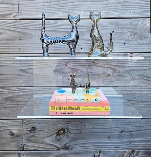 Vintage 70s plexiglas acryl wandrek, Huis en Inrichting, Woonaccessoires | Wandplanken en Boekenplanken, Gebruikt, Ophalen of Verzenden