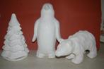 Kerst / Winter figuren Drie grote en veertien kleine., Ophalen of Verzenden