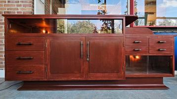 Vintage houten dressoir, Amsterdamse School beschikbaar voor biedingen