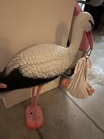Ooievaar met Baby - Geboorte Decoratie, Ophalen of Verzenden, Zo goed als nieuw, Geboortebord