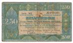 2 1/2 gulden zilverbon 1 oktober 1927, Ophalen of Verzenden, 2½ gulden, Los biljet
