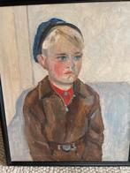 Portret van een Jongen - Olieverfschilderij Gunnar Malm, Ophalen of Verzenden