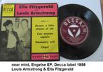 Louis Armstrong & Ella Fitzgerald Engelse EP 1956, Overige formaten, Ophalen of Verzenden, Zo goed als nieuw, 1940 tot 1960