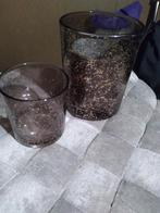 Riviera Maison windlichten 2x, Huis en Inrichting, Woonaccessoires | Vazen, Ophalen of Verzenden, Overige kleuren, Glas, Minder dan 50 cm