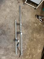 Rails met drie spots, Huis en Inrichting, Lampen | Spots, Ophalen, Zo goed als nieuw, Metaal of Aluminium