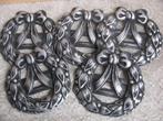 Set van 5 Stuks Dresdner-Pappe Versiering - Krans met Strik, Antiek en Kunst, Verzenden