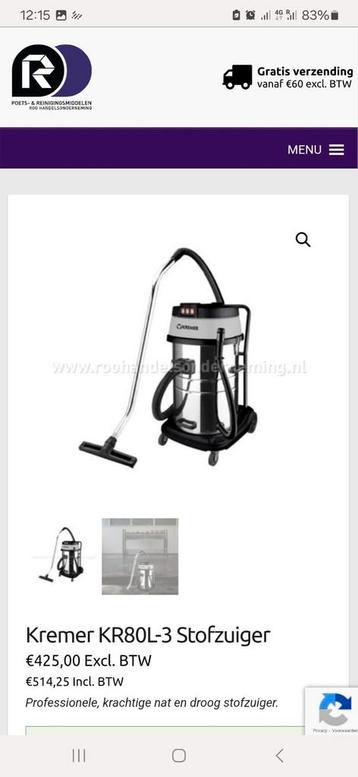 Kremer bouwstofzuiger wet&dry vacuum cleaner beschikbaar voor biedingen