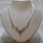 Zilveren vintage ketting met vaste hanger nr.158, Met hanger, Verzenden, Zo goed als nieuw, Zilver